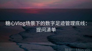 糖心Vlog场景下的数字足迹管理底线：提问清单