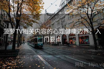 菠萝TV相关内容的心理健康边界：入门要点