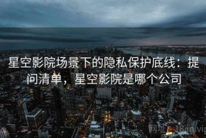 星空影院场景下的隐私保护底线：提问清单，星空影院是哪个公司