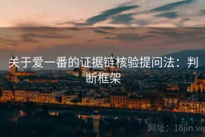 关于爱一番的证据链核验提问法：判断框架
