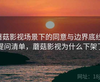 蘑菇影视场景下的同意与边界底线：提问清单，蘑菇影视为什么下架了