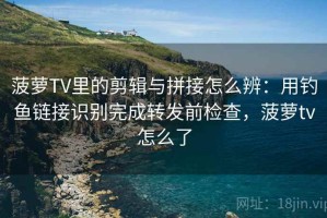 菠萝TV里的剪辑与拼接怎么辨：用钓鱼链接识别完成转发前检查，菠萝tv怎么了