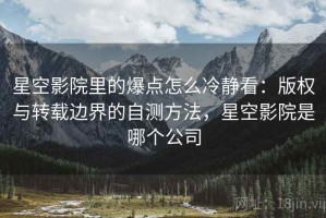 星空影院里的爆点怎么冷静看：版权与转载边界的自测方法，星空影院是哪个公司