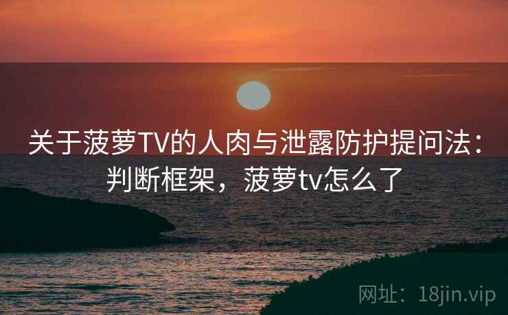关于菠萝TV的人肉与泄露防护提问法：判断框架，菠萝tv怎么了